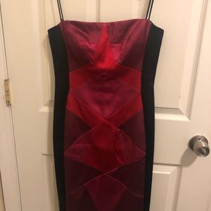 Strapless black dress